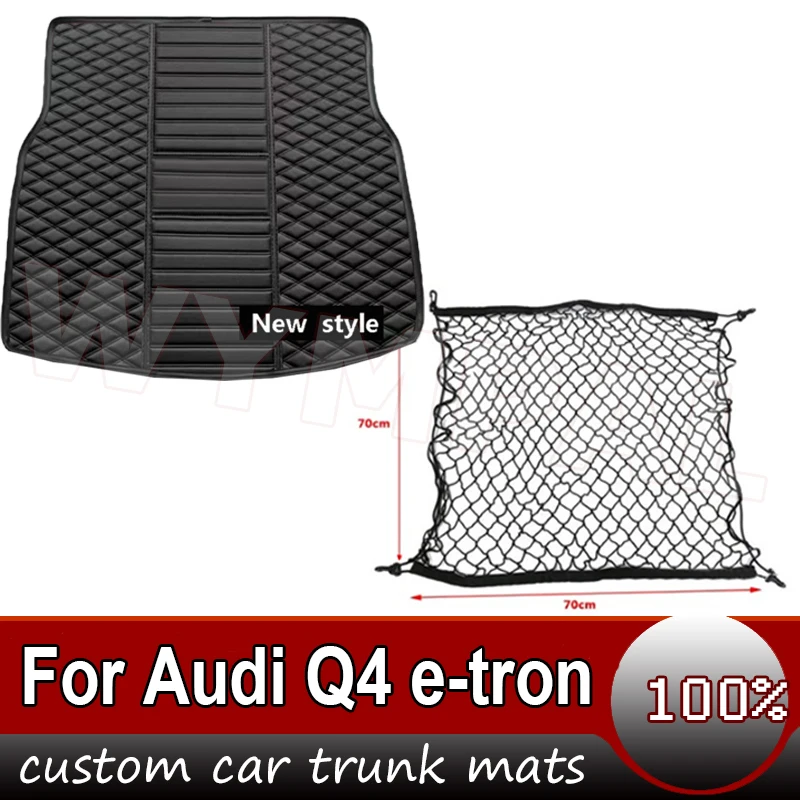 Car Trunk Mat For Audi Q4 e-tron 2022 2023 Cargo Liner Carpet Custom Car Accessories Auto Interior Decoration