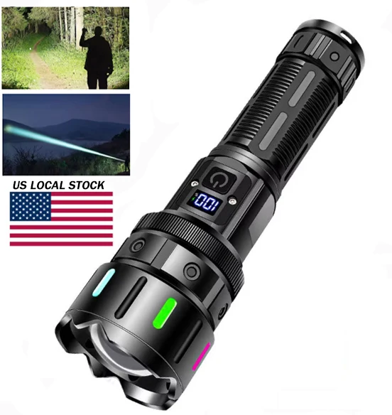 In Stock 5000mAh Power Bank Flashlight 1000 Lumens Brightness 30W Type-C Fast Charge and Display for Camping Emergency