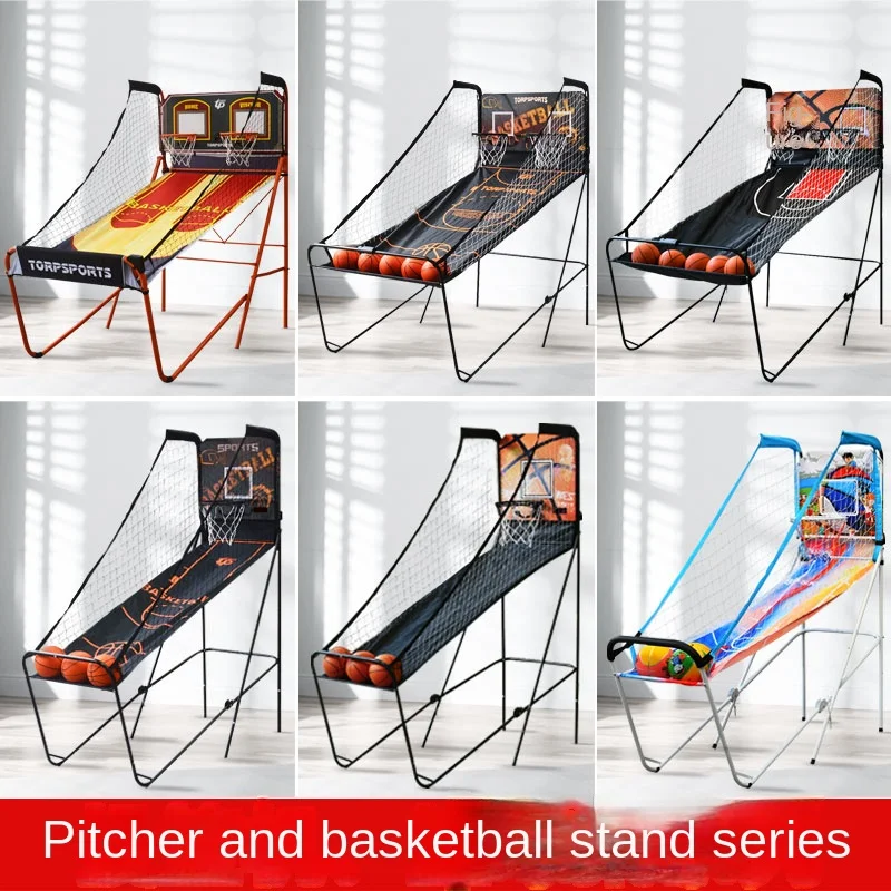 

Indoor leisure electronic scoring shooting machine adult children single double basketball machine automatic scoring basketball