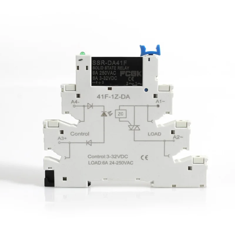 FCGK DC control AC 6A slim interface solid state relay module din ssr slim relay DC control DC 41F-1Z-C2 ssr relay din rail