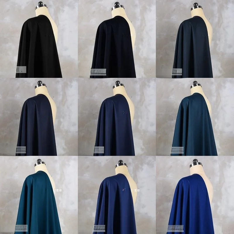 

Deep Blue Black Tibetan Indigo Men's Suit Fabric Women's Skirt Pleated Pants Uniform Set Clothing Material Korean Style
