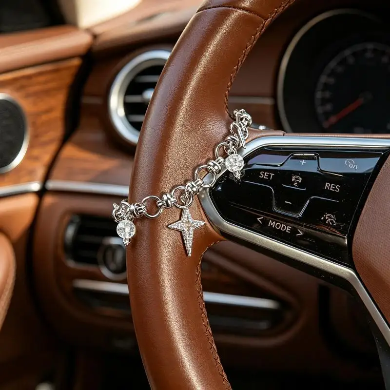 Steering Wheel Rosary Ornament | Rosary Car Pendant Accessory | Car Decor | Car Pendant | Unique Fashion Car Pendant Decorat view 2