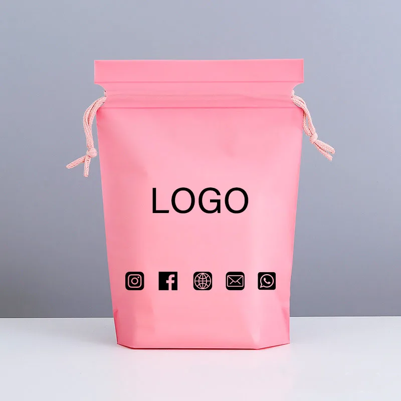 

50pcs Custom Logo Clothing Drawstring Bags Fabric Storage Bag for Sundries Fruit Vegetable Kitchen Produce Bags Gift