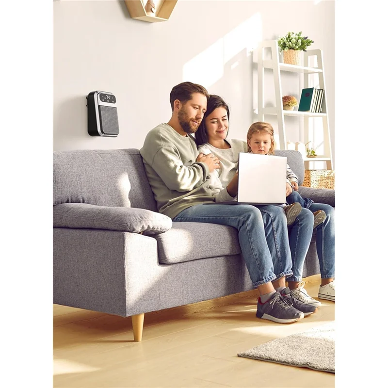 ABLE-ترموستات قابل للتعديل سخان ذكي مثبت على الحائط مع جهاز تحكم عن بعد ومؤقت-قابس الاتحاد الأوروبي لغرف النوم أو غرف النوم