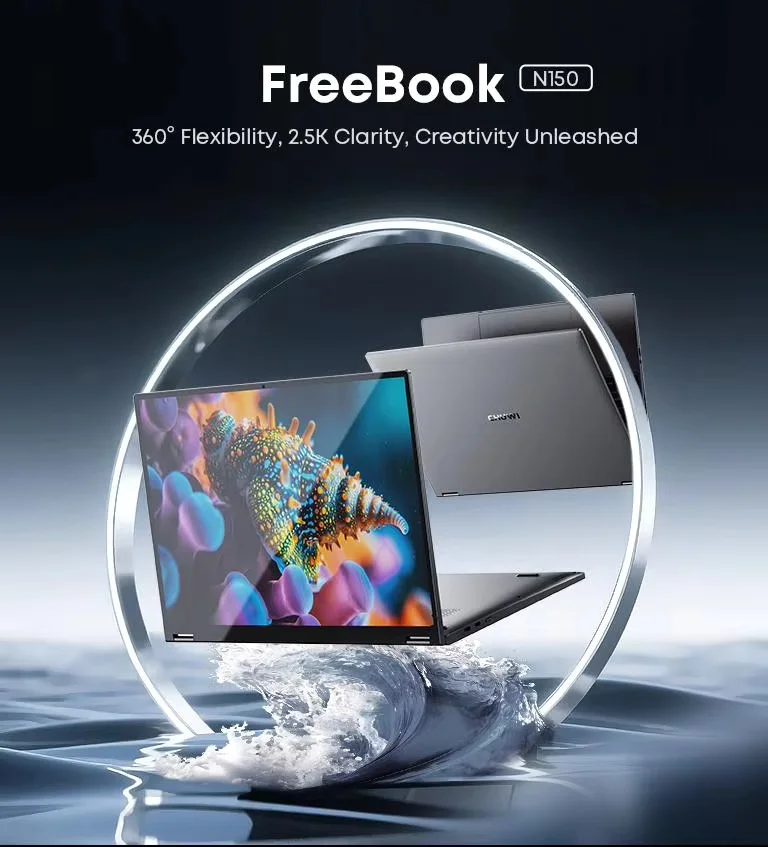 CHUWI FreeBook Tablet Laptop2-in-1 Intel N150 13,5 '' FHD touchscreen 16 GB LPDDR5 RAM 512 GB SSD WIFI6 BT5.2 Windows 11 notebook