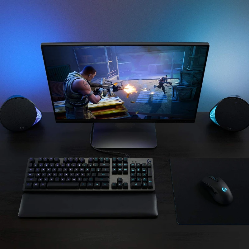 Mouse da gioco wireless Logitech G703 LIGHTSPEED con sensore HERO da 25600 DPI, illuminazione RGB e design ergonomico per giochi su PC