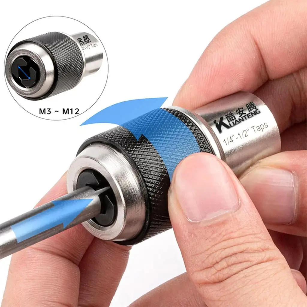 Ferramenta de Extração com Mandíbulas Ajustáveis Drive Hand Tool Ratchet Tap Wrench 2x Tap Socket M312 in 4in in 2in 0-1 in 2in in em