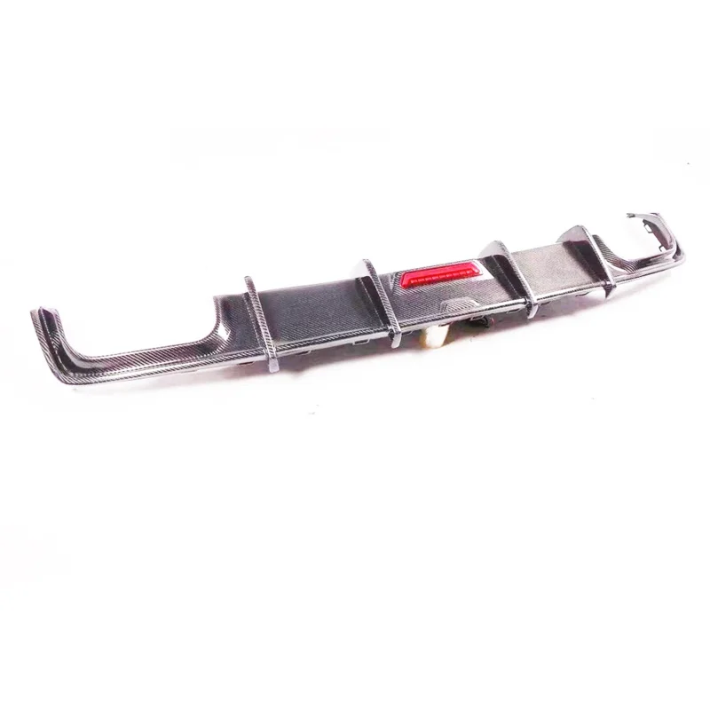 Suitable  for Audi S6 & A6 Sline C8 Sports Bumper 2019UP Carbon Fiber Rear Bumper Diffuser with Led
