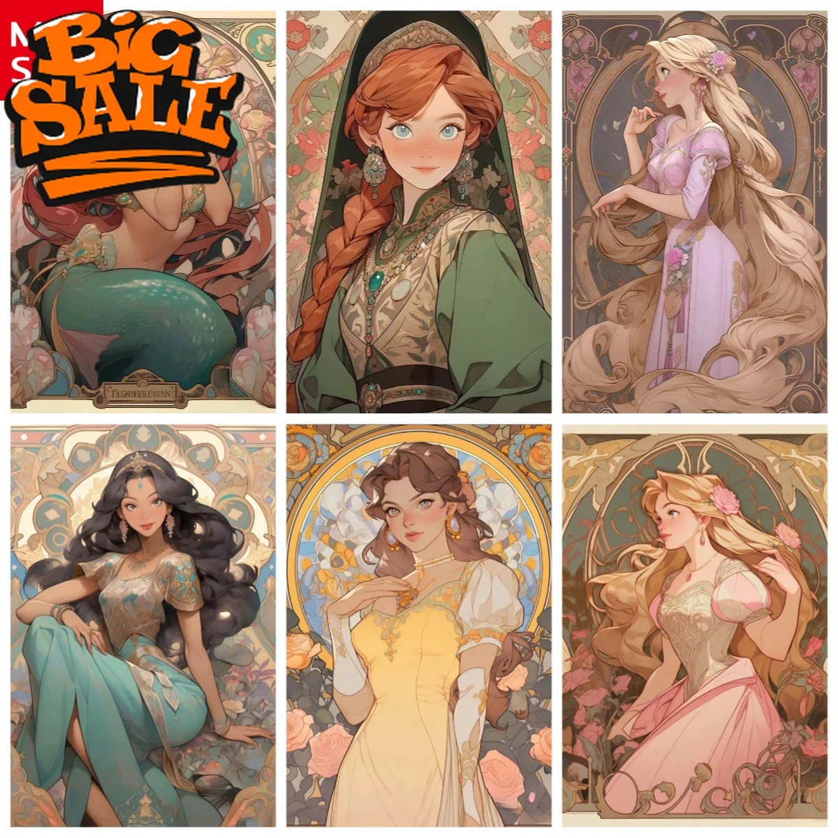 Disney Digital Oil Painting Elsa Cartoon Picture DIY Mosaic Kit Snow White Princess Kit without frame