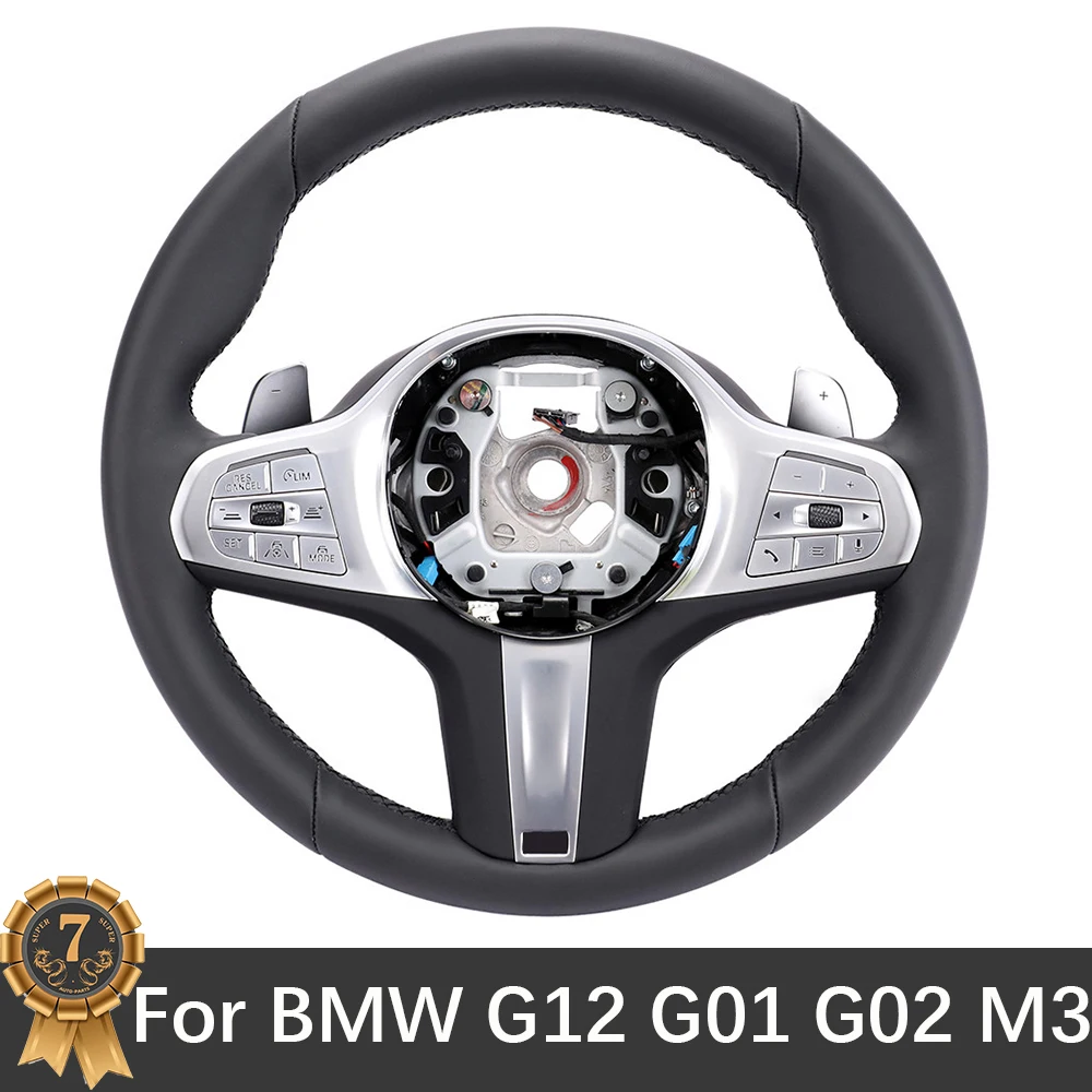 

For BMW X4 M5 6G-T X3 G38 G32 G11 G12 G01 G02 M2 M3 M4 M8 7Series Leather Fiber Steering Wheel With Paddles Assembly Accessories