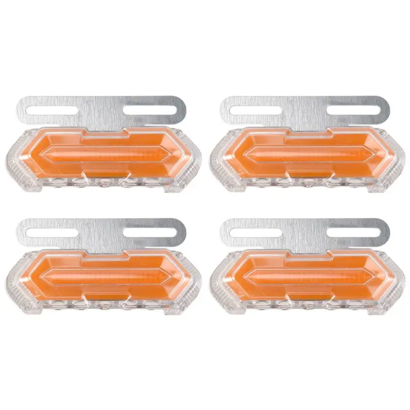 

A64P-4Pcs 24V LED Car Side Marker Lights Turn Signal Lights Truck Side Lights Suitable For Trailer Trucks Lorries