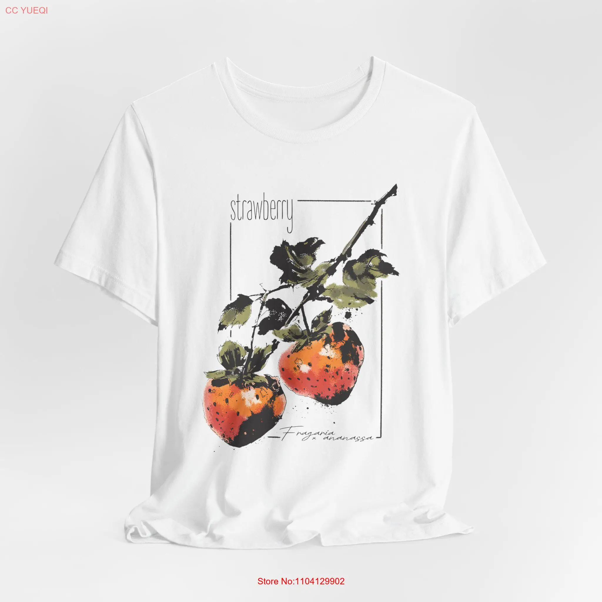

Two Strawberries T Shirt Strawberry Fruit Lovers Foodie for her Vintage Style long or short sleeves