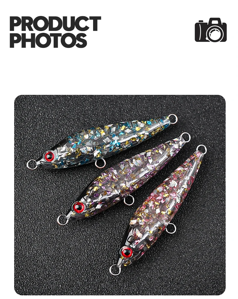 TAIYU Harz-Fischköder Luya Kunstköder 7cm 17g Harter Köder Laser-Reflektierender Bleigewichteter Fischköder – Detail 11