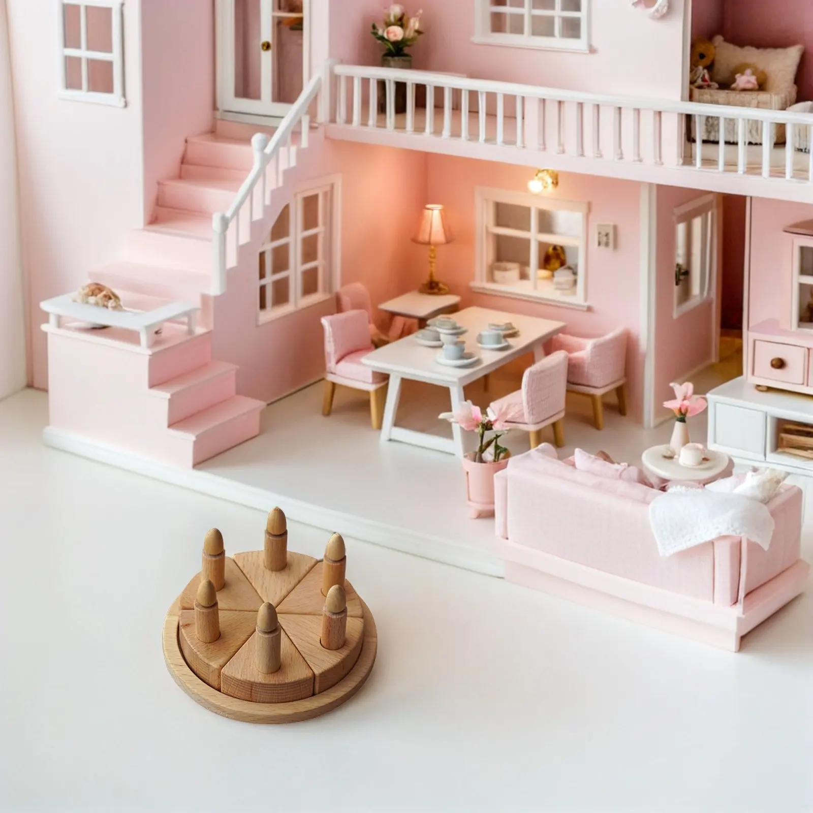 

Набор деревянных игрушечных тортов для детских праздников: развивающая игра-симулятор нарезки торта для развития координации и творчества, подарок для детей