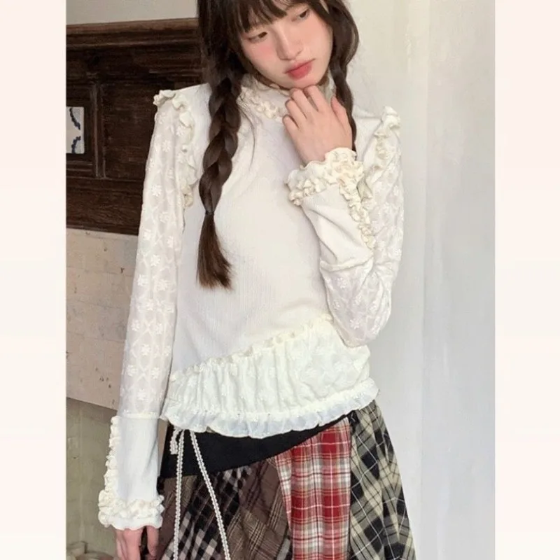 

Вязаный пуловер, офисные женские джемперы Y2k, элегантный свитер Kawaii с бантом, женский новогодний осенний рождественский костюм, японская мода