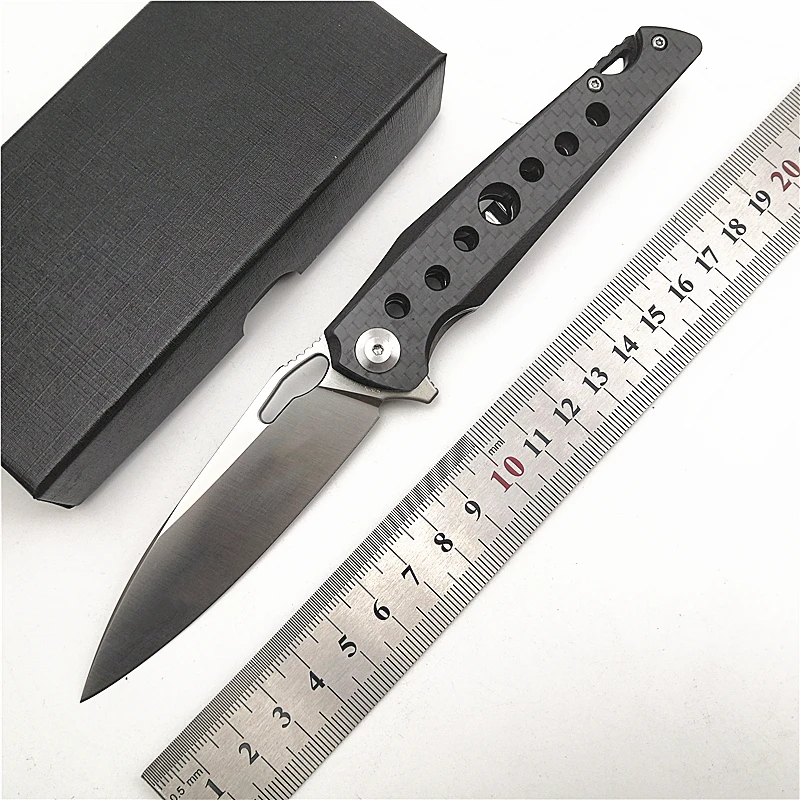 

KESIWO KH13 Ball Bearing Flipper Folding Knife D2 Balde CF Handle Utility Outdoor Survival Camping EDC Knife