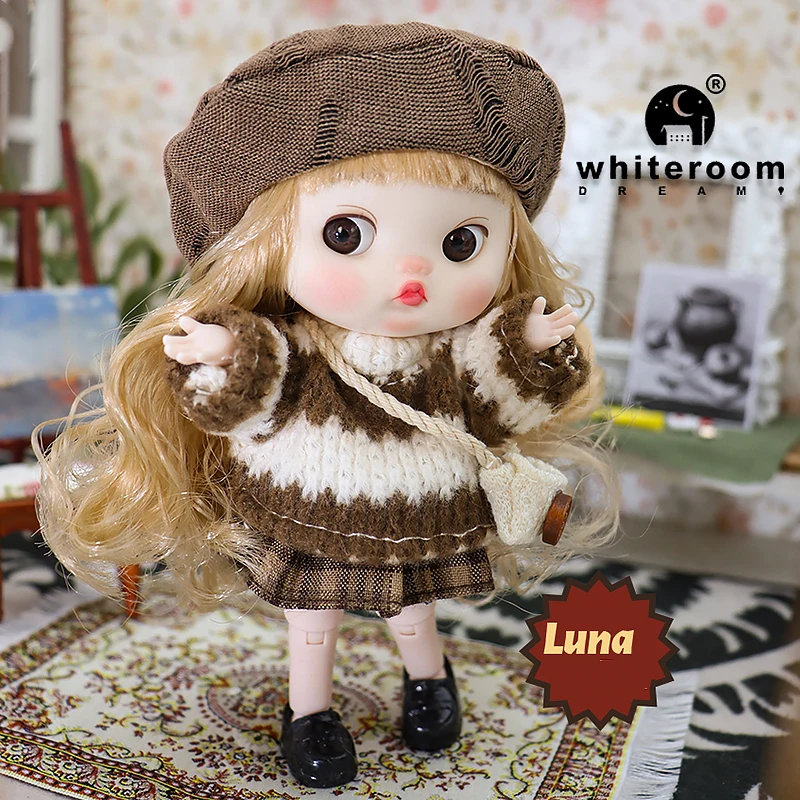 Ob11 Bjd Doll Dolls For Girl 14cm Halloween Collectible Limited Edition Dress Bloody Makeup Cute Christmas Gift Pig Boy Magician