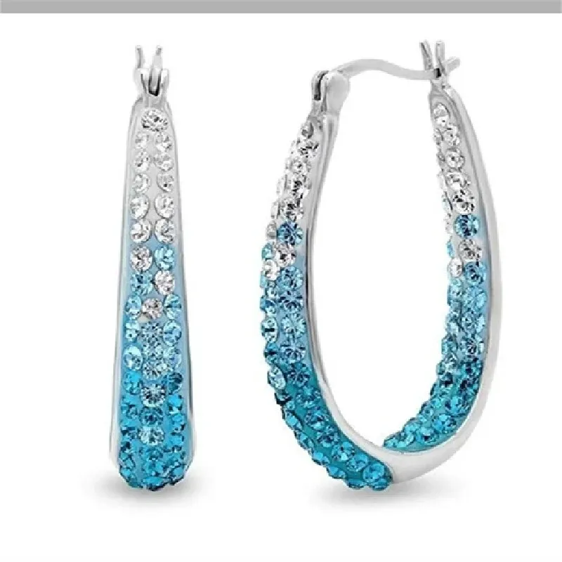 1 Pair Of Classic Retro Style Double Color Full Diamond Circle Simple Lady Earrings image 2