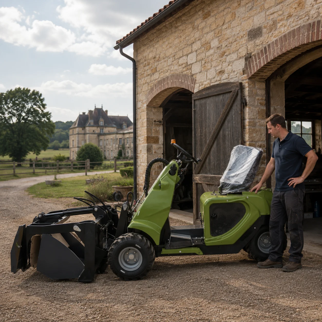 

Euro 5 3 Wheel Skid Loader CE Approved Compact Machine for European Farm Construction