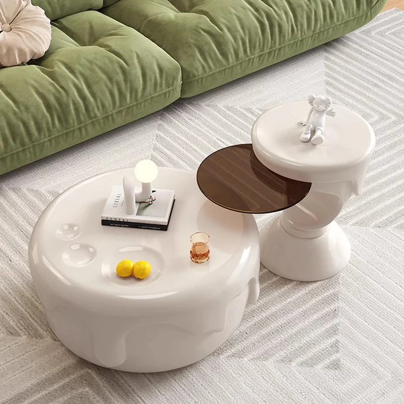 

Украшение Современный журнальный столик Скандинавский промышленный дизайнерский круглый простой журнальный столик Симпатичная уникальная вспомогательная мебель для дома Mesa