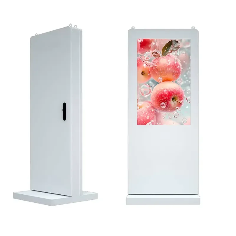 43 Inch Floor Standing Outdoor Digital Signage Advertising Machine IP65 Waterproof Full Array LED Backlight 120Hz 2000cd/m