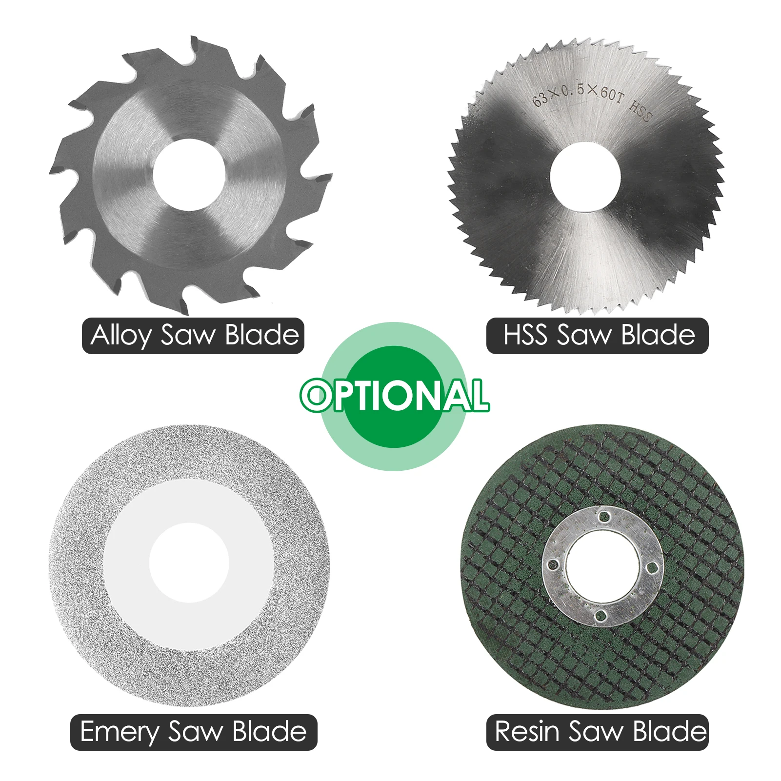 2.5inch 63mm Alloy HSS High Speed Hacksaw Blade Diamond Chip Resin Grinding Wheel Multifunctional Cutting Saw Blade For Motor