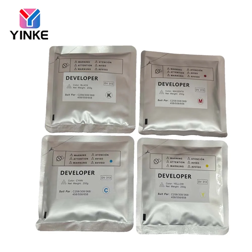 1Set DV313 Developer Powder For Konica Minolta Bizhub C258 C308 C368 C458 C558 C658 High Quality Compatible Japan Carrier CMYK