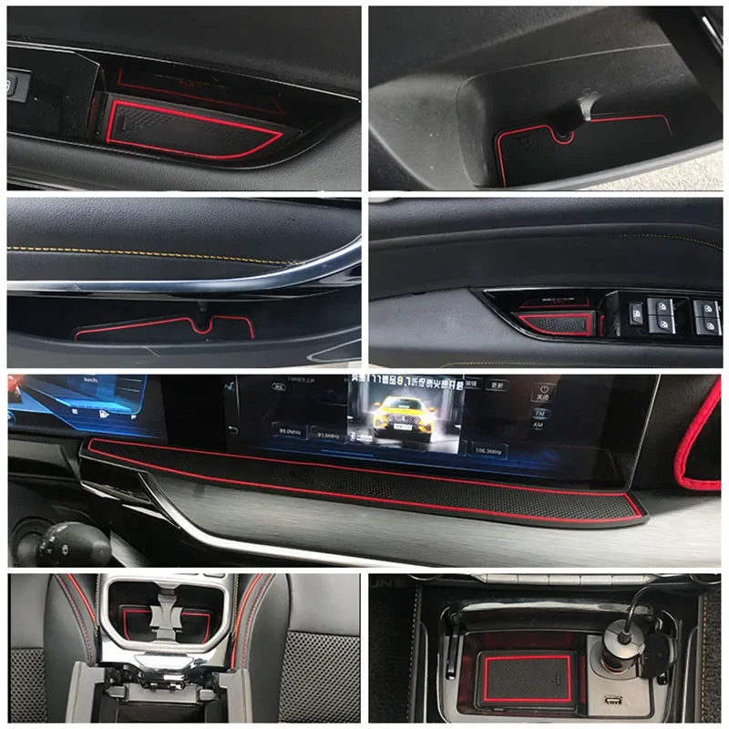 

12 шт. для FAW BESTURN T77 2019-2021, прокладка для прорези для ворот, подставка для чашки с водой, противоскользящее украшение, Lada X-cross 5