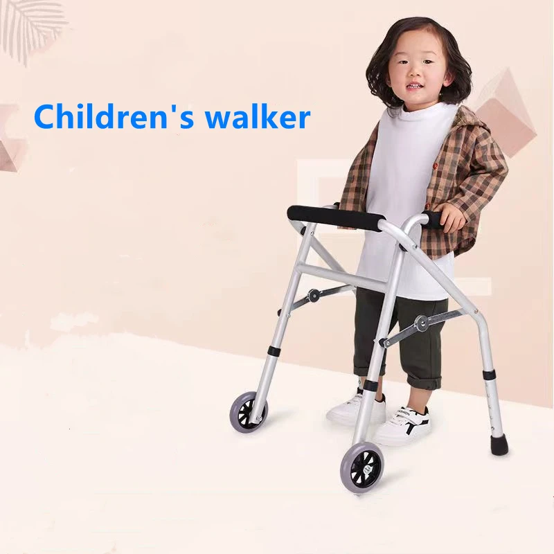 

Child Folding Walker Devices Lower Limb Walking Stick Rehabilitation Instrument for Cerebral Palsy Disabled Walker Assisted