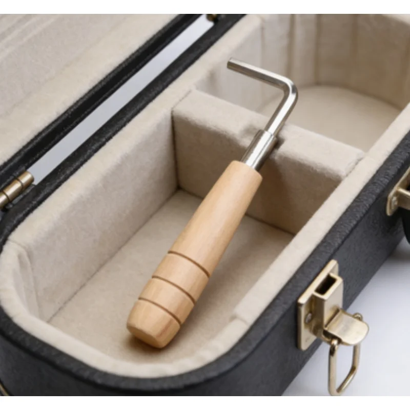 1Pc Solid Wood Handle Hex Wrench Guitar Truss Rod Adjusting Tool Fingerboard Tuning Instrument Maintenance Wrench