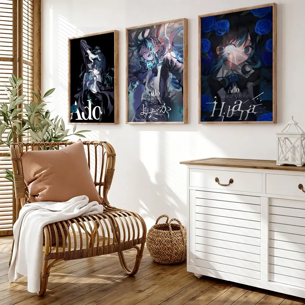 Japanese singer A-Ado Poster Wall Stickers HD Painting Self Adhesive Art Decals for Bedroom Living