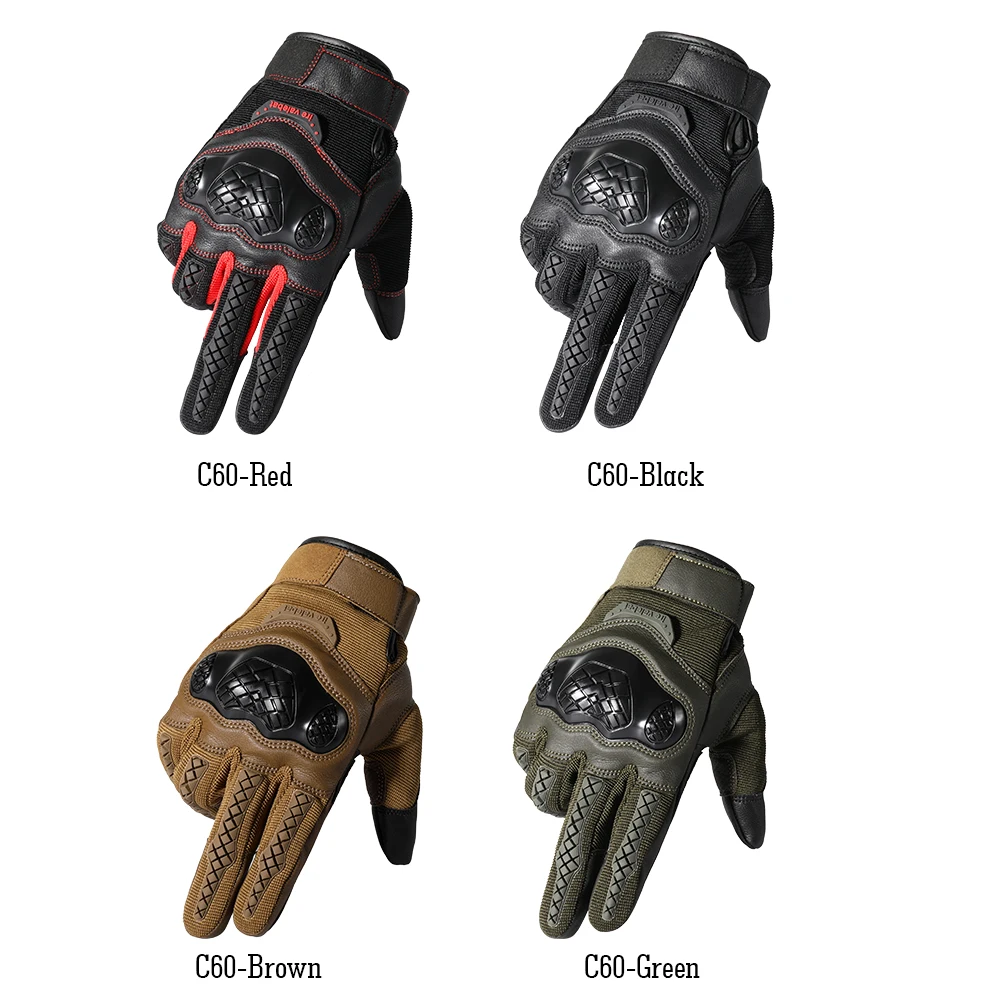 Motorcycle Tactical Gloves Touch Screen Cycling Bicycle Anti-Slip Shockproof Rubber Protective Hunting Shooting Mitten Men Women