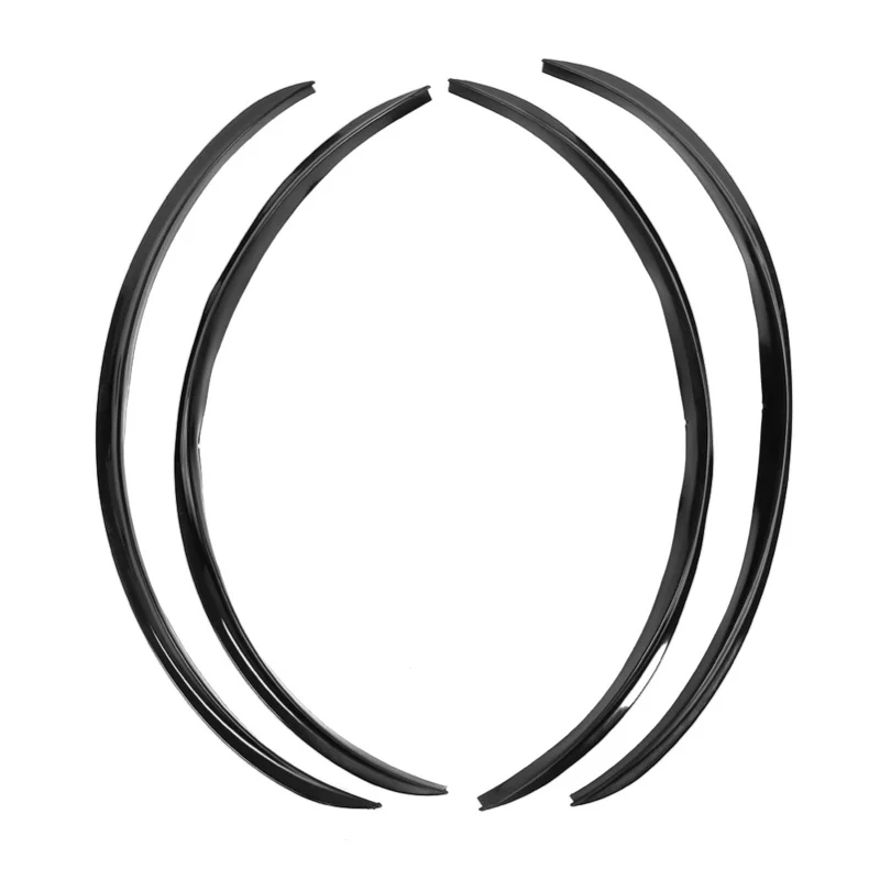 

4pcs Wheel Eyebrow Protector Lip Trim Anti-Scratch Fender Flare Universal 72cm 28.4in(Black )