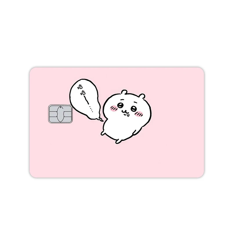 أنيمي الكرتون Diy Usagi Hachiware لطيف بطاقة الخصم الائتمان مقاوم للماء غطاء الفيلم ملصقات الجلد Kawaii ملصق مائي الشريط الجانب الأمامي غطاء