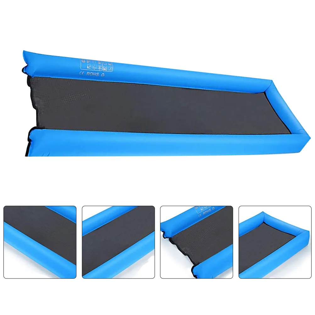 

Inflatable Floating Pool Mat 100% Nylon Lightweight Summer Swimming Float Pad Lounger Adult Floating Bed Storage