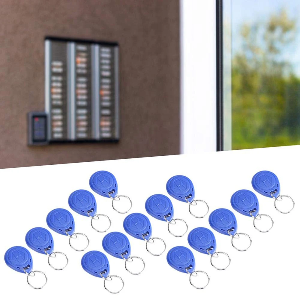 50 Stück beschreibbare 125 kHz RFID-Schlüsselanhänger Proximity für ID-HID-Karten-Token-Tag wiederbeschreibbar T5577/CET5577 Universal Blue Blank Tags