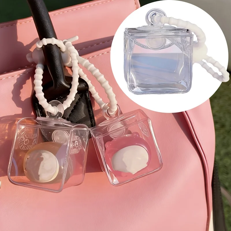 1/2pcsClear View PVC Mini Transparent Storage Bagwith Buckle 3D Display Bag Collectible Display Blind Box Organizer Coin Storage