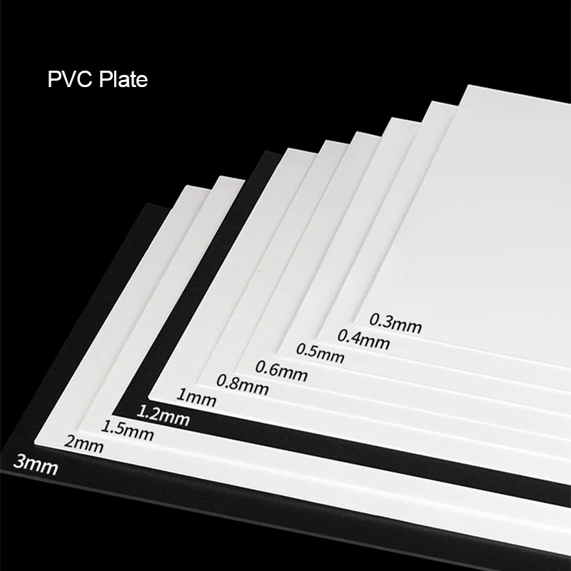 1Pcs Matte/glossy PVC Sheet Thick 0.3/0.5/0.8/1.0/1.5/2.0/3.0mm A4 Plastic Thin Block for DIY Models/pads/stationery 210*297mm