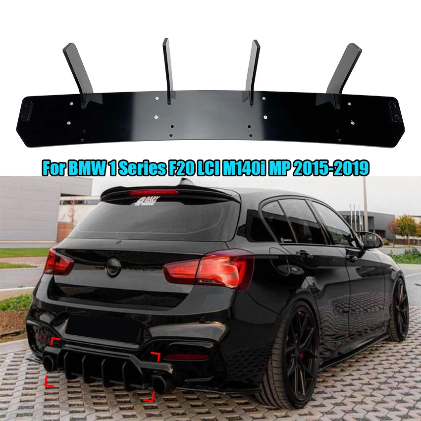 

Car MP Style Rear Bumper Lip Diffuser Decoration Strips For BMW 1 Series F20 LCI M140i M Sport 2015-2018 2019 Decoration Strips