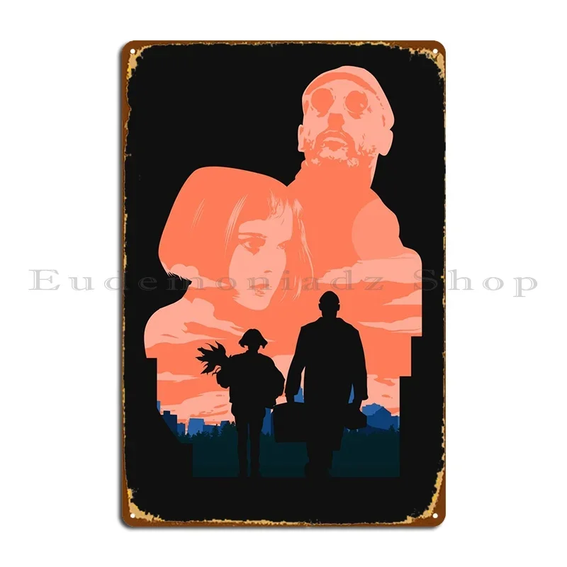 Leon The Professional Metal Plaque Decoration Club Wall Mural Painting Character Tin Sign Poster