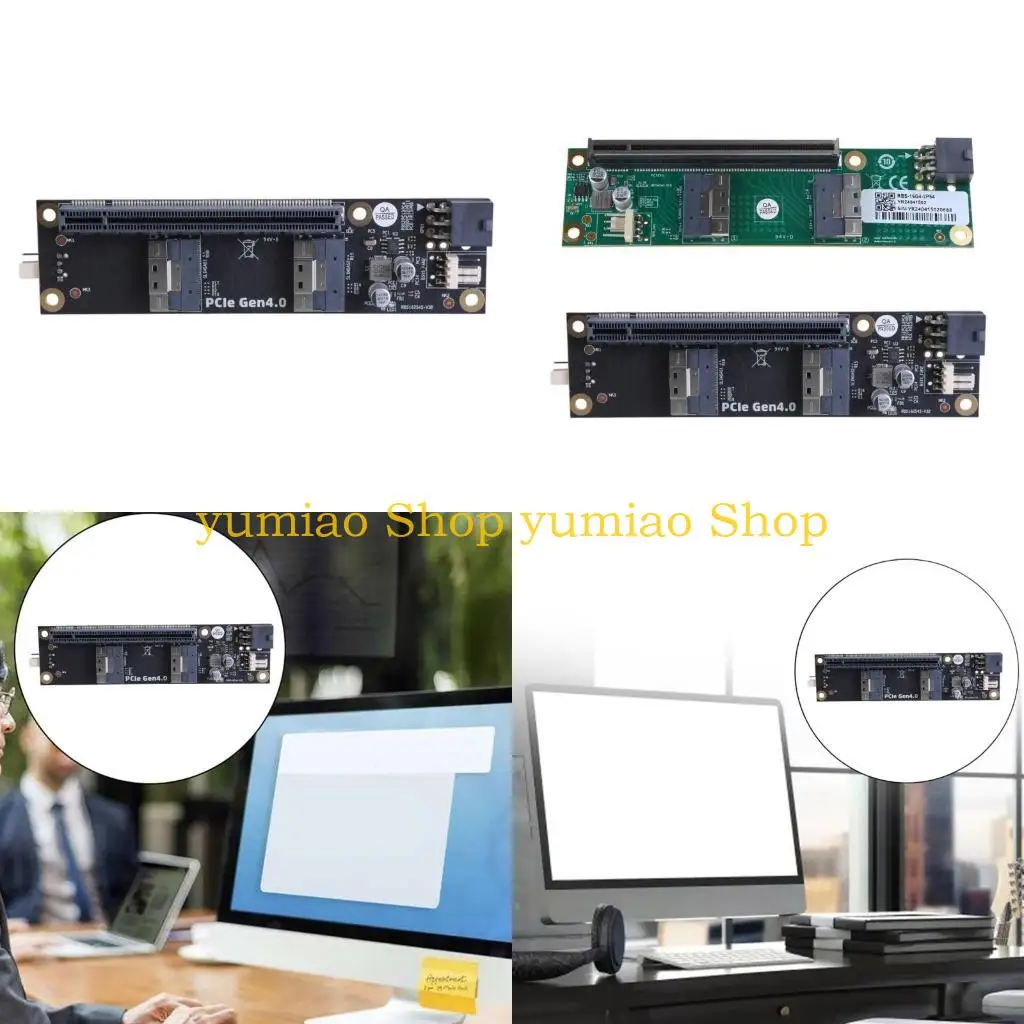 

587B PCIe to SFF-8654 Conversion Board for NVMe SSD SFF-8654-8i to PCle 8x 16x