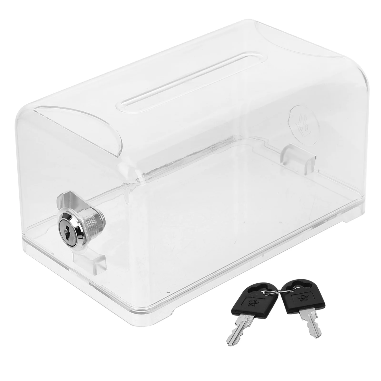 

1 set Business Card Holder Transparent Acrylic Storage Box Large Capacity Office Desk Organizer For Cards Display Case