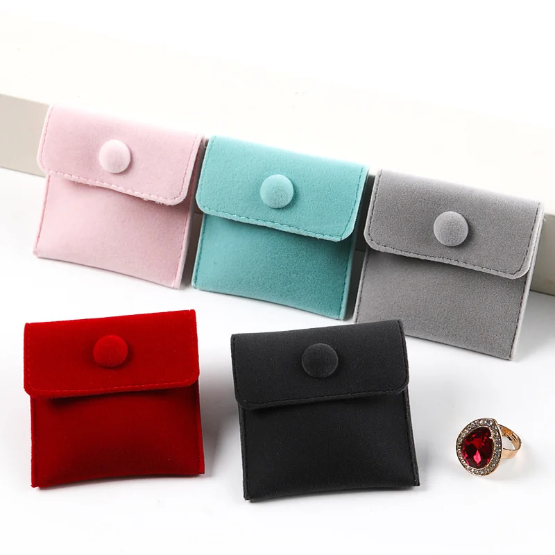 

6 Pieces Minimalist-style Velvet Jewelry Storage Bags Storing Rings Bracelets Necklaces Earrings Accessories Gift Packaging Bag