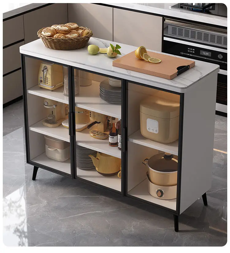 

Шиферный кухонный шкафчик, многофункциональный настольный оператор для нарезки овощей, многослойный боковой шкафчик, подвижный остров