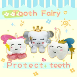 TreasuringU 4 Styles Tooth Fairy Plush Toy Cartoon Soft Stuffed Tooth Doll Cute Car House Pillow Birthday Gift for Children Kids