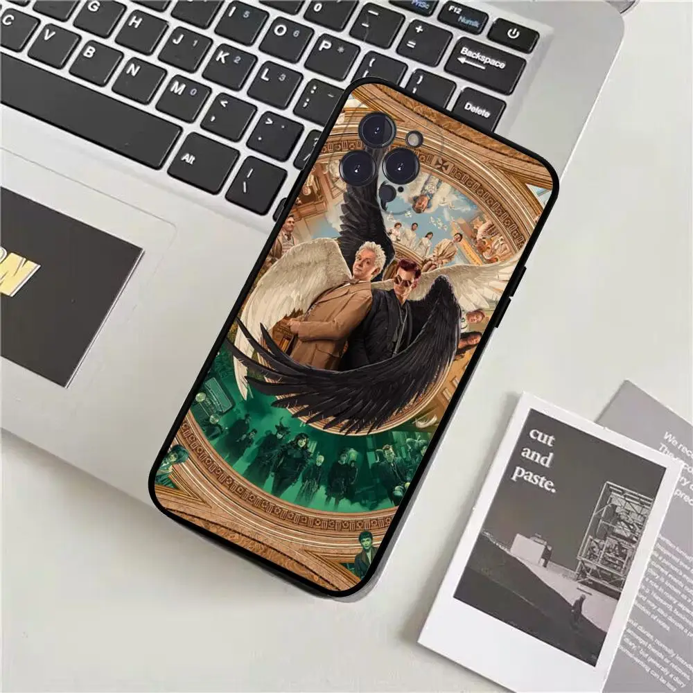 Hot TV Good O-Omens Phone Case Silicone Soft for iphone 15 14 13 12 11 Pro Mini XS MAX 8 7 6 Plus X XS XR Cover