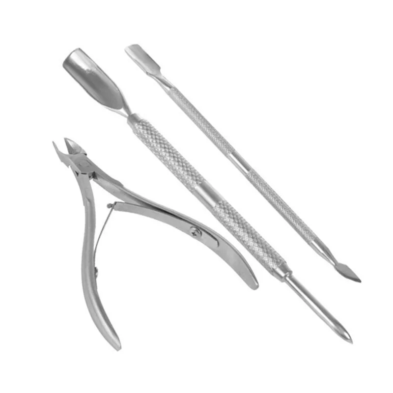 20sets Nail Tools and Supplies Dead Skin Removal Tool Set Dead Skin Scissors Dead Skin Fork Steel Push Three Piece Set