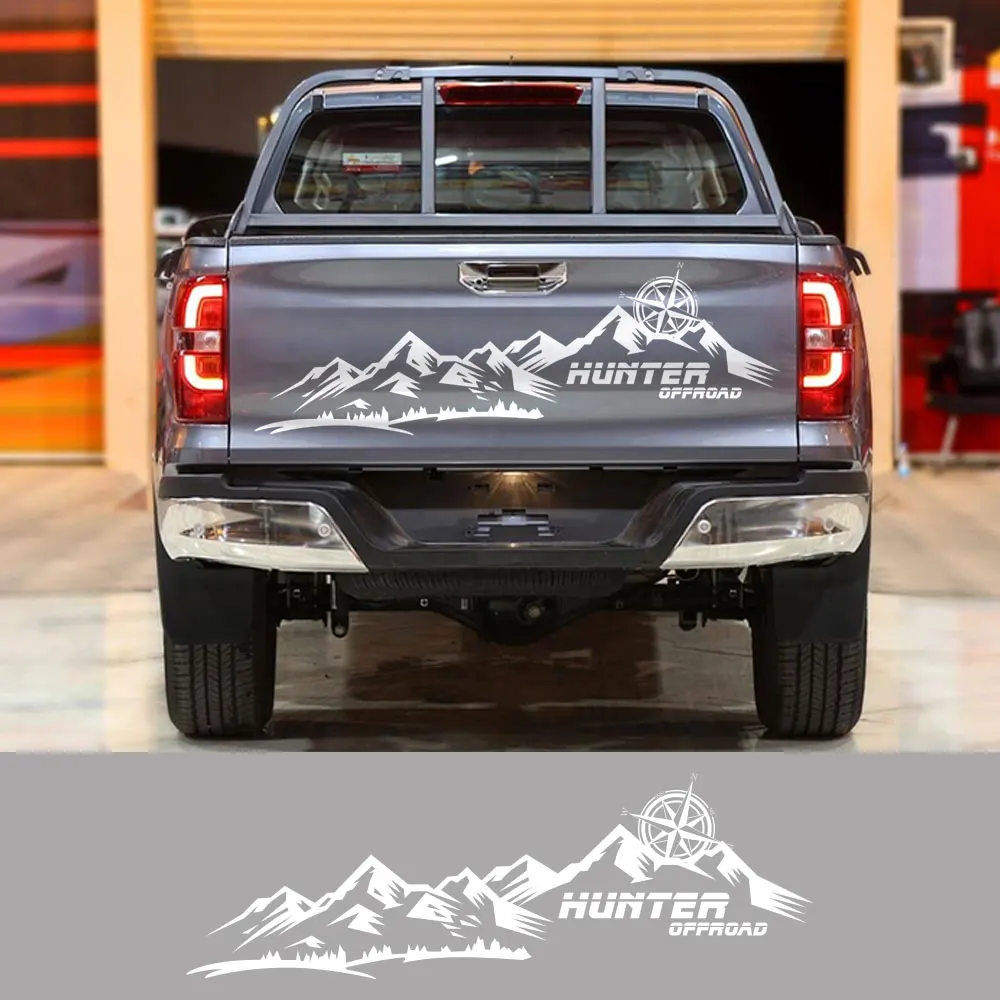 Pickup Rear Tail Decal For Changan Hunter F70 Omega Sigma Delta Truck Tailgate Compass Decor Sticker Car Cover Auto Accessories