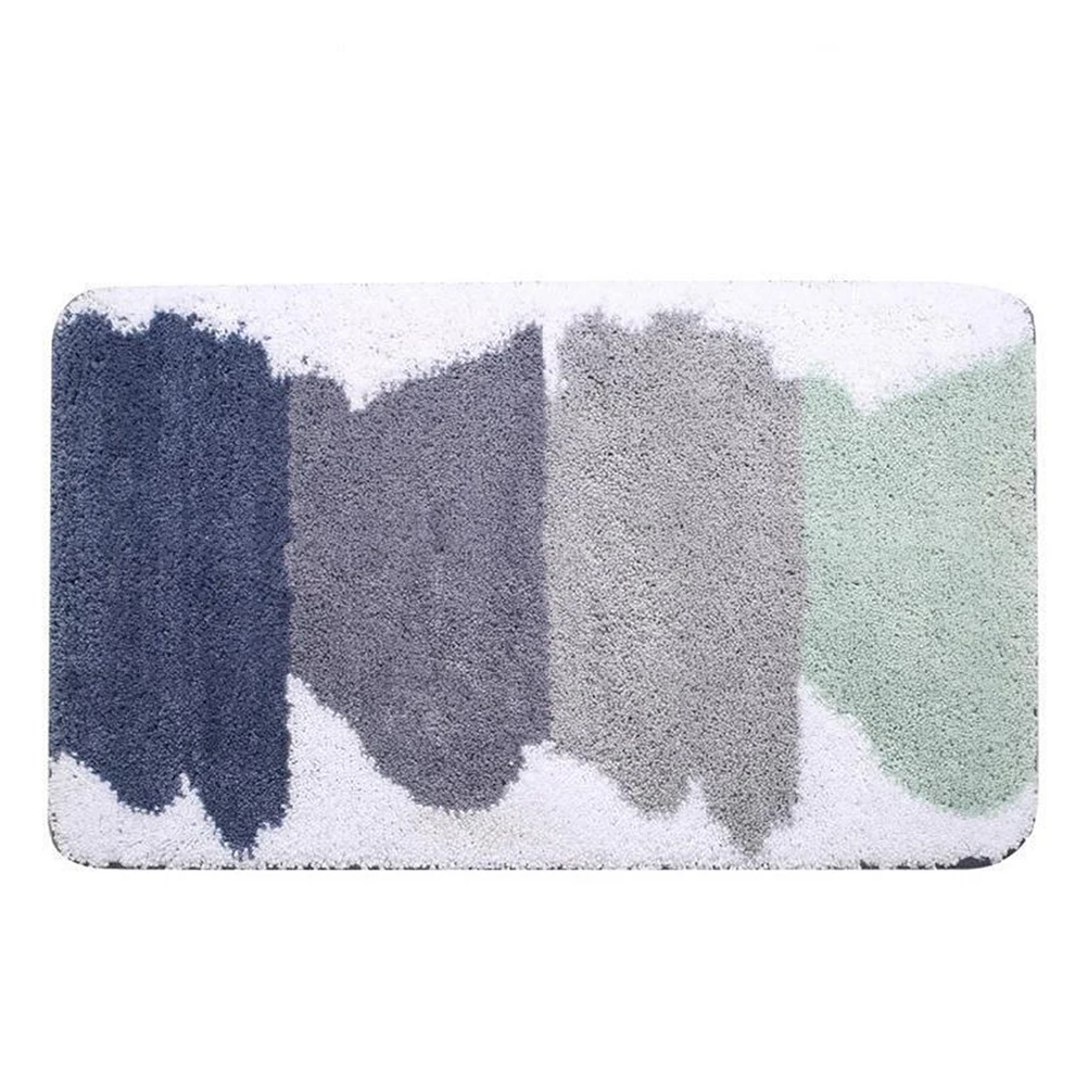 

Flocking Carpet Bathroom Shower Mats Anti Slip Washable Non Skid White Door Mat Bath Tub Kitchen Floor Protector Water Absorbent