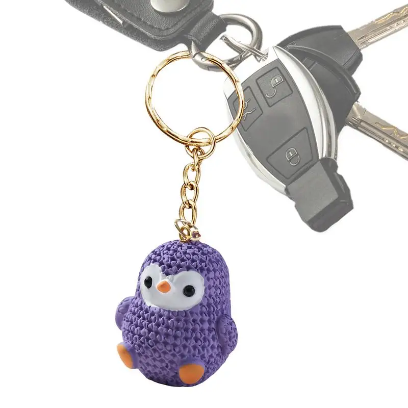 Cute Penguin Keychain Animal Bag Pendant Resin Penguin Keychains Pendant Miniature Keychains For Winter Animals Lovers Christmas